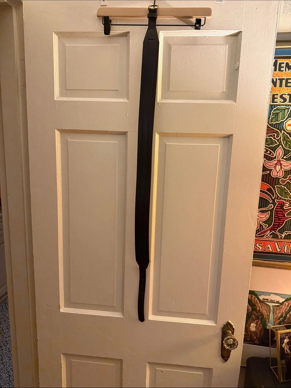 J. Crew Black Leather Wide belt